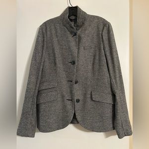 Rag and Bone GREY/BLACK SLADE BLAZER size 14 NWT